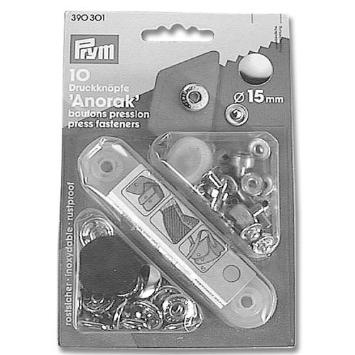 BOTTONI NICHELATI Ø15MM BLISTER 10PZ