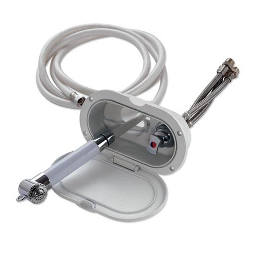 BOX DOCCIA "AFRODITE E" CON MISCELATORE+TUBO PVC 4MT BIANCO