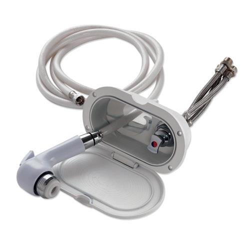 BOX DOCCIA "AFRODITE I" CON MISCELATORE+TUBO PVC 2,5MT CROMATA