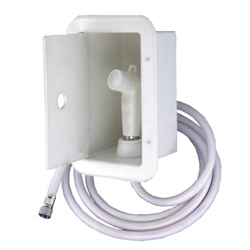 BOX DOCCIA"AFRODITE I" CON MISCELATORE+TUBO SPIRALATO 2,5MT CROMATA