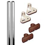 KIT ASTE DIAM 6MM PER PUSH-LOCK MARRONE