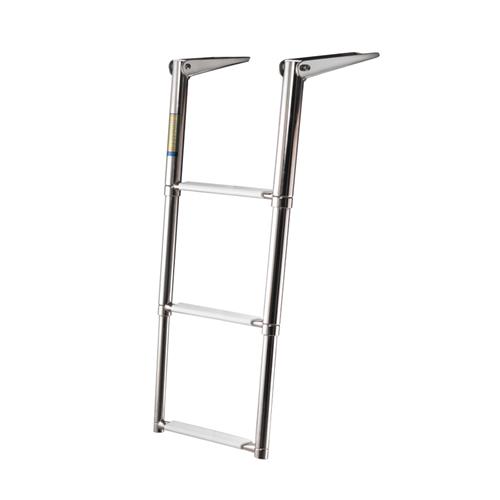 SCALETTA TELESCOPICA IN INOX RIBALTABILE PER BARCHE A VELA 3 GRADINI