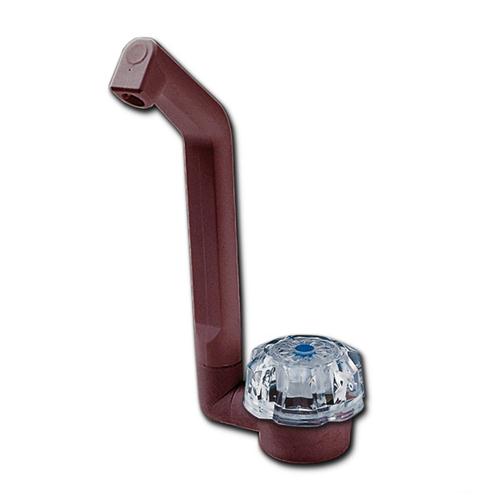 RUBINETTO CARAVAN IN ABS DE LUXE MARRONE CON INTERRUTTORE 20MM