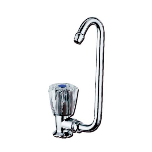 RUBINETTO A UNA MANOPOLA CRISTAL CON COLLO ABBATTIBILE SX