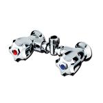 MISCELATORE A DUE MANOPOLE CROMO PER DOCCIA