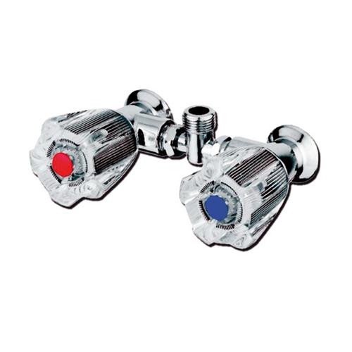 MISCELATORE A DUE MANOPOLE CRISTAL PER DOCCIA