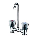 MISCELATORE A DUE MANOPOLE CRISTAL CON COLLO ABBATTIBILE