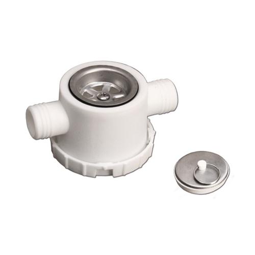 PILETTA CURVA 1.8" DOPPIO SCARICO DIAM 25MM