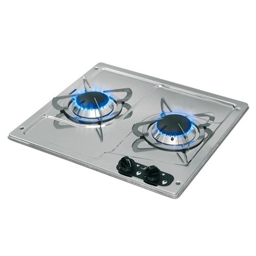 PIANO COTTURA A GAS CON 2 FUOCHI 1900+1900W BURNY