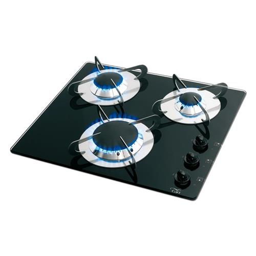 PIANO COTTURA A GAS CON 3 FUOCHI 1000+1900+3000W CRYSTAL