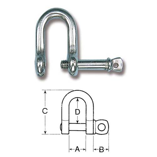 GRILLO INOX CON PERNO IMPERDIBILE Ø 6MM