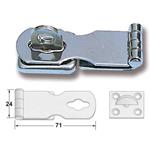 CERNIERA INOX CON PORTALUCCHETTO GIREVOLE 95X25MM