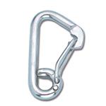 MOSCHETTONE INOX CON FERMO A MOLLA 100MM