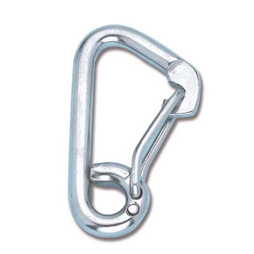 MOSCHETTONE INOX CON FERMO A MOLLA 100MM