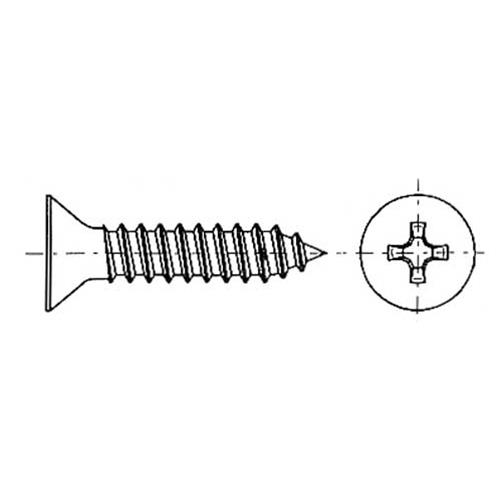 VITI INOX TESTA SVASATA CROCE Ø3,9X25MM 10PZ