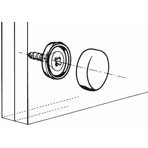 TAPPO COPRIVITI CON BASETTA BIANCO 12MM