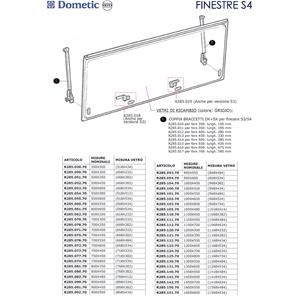 VETRO GRIGIO 1000X500H ORIGINALE PER FINESTRE SEITZ S3/S4/S5 PROFILO DI AGGANCIO SEGNATO