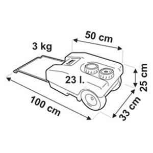 SERBATOIO ACQUE CHIARE CON RUOTE ROLL TANK 23 F 02428A03A