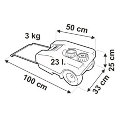SERBATOIO ACQUE CHIARE CON RUOTE ROLL TANK 23 F 02428A03A