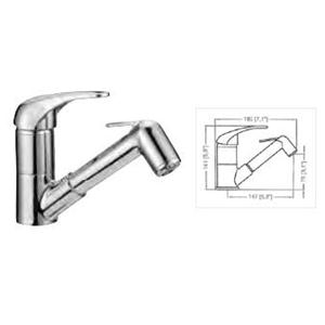 MISCELATORE MONOCOMANDO CON DOCCIA ESTRAIBILE