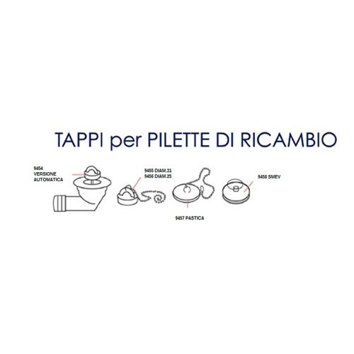TAPPO AUTOMATICO PER PILETTA COD 2543 E 2544