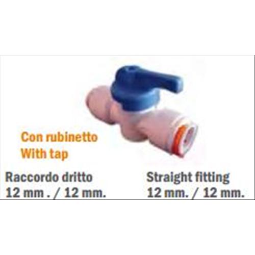 RUBINETTO IN LINEA ATTACCHI RAPIDI 12MM