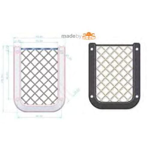 RETE PORTA OGGETTI CON CORNICE 126X98MM NERA