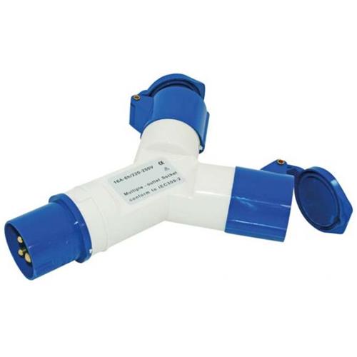 MOLTIPLICATORE 2 PRESE FISSE FEMMINA CEE