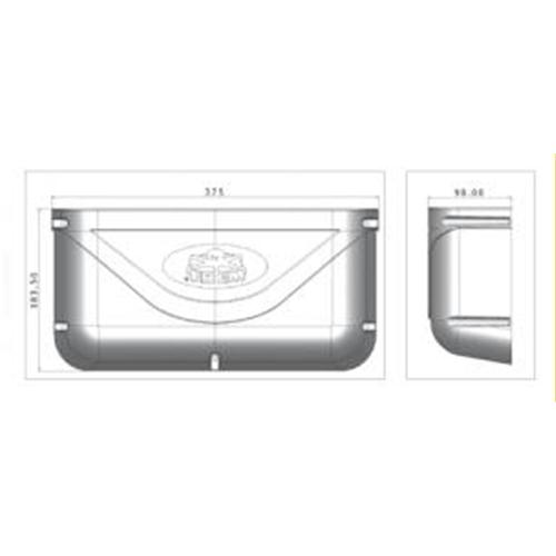 TASCA PORTA OGGETTI NERA 375X183.5X98MM