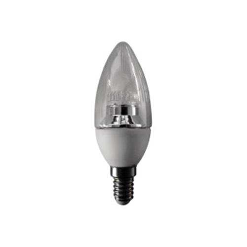 LAMPADA E14 LED OLIVA 6W CALDA TRASPARENTE 230V