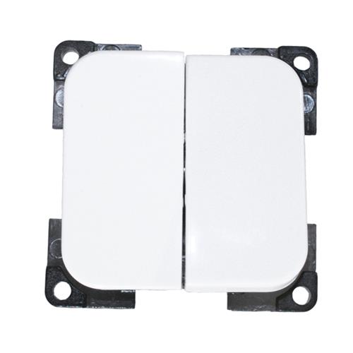 INTERRUTTORE UNIPOLARE DOPPIO BIANCO