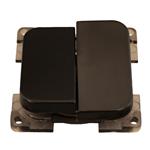 INTERRUTTORE UNIPOLARE DOPPIO NERO