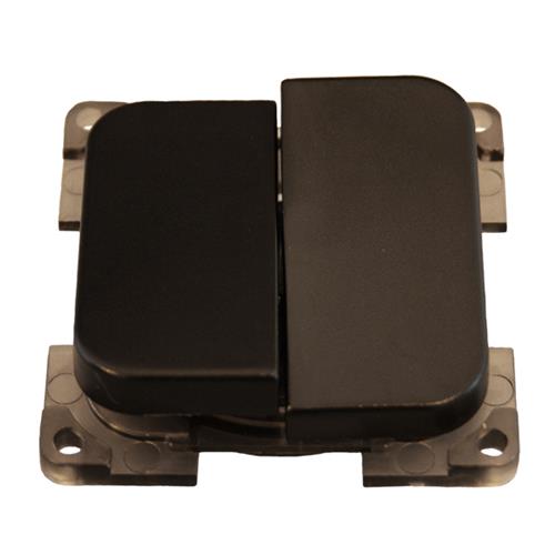 INTERRUTTORE UNIPOLARE DOPPIO NERO