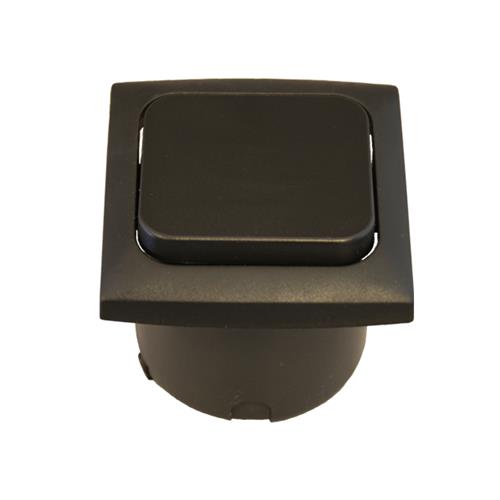 INTERRUTTORE UNIPOLARE + CORNICE + SCATOLA PROT. NERO