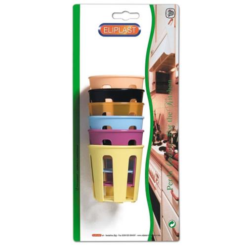 PORTA BICCHIERE IN PLASTICA KIT 6PZ
