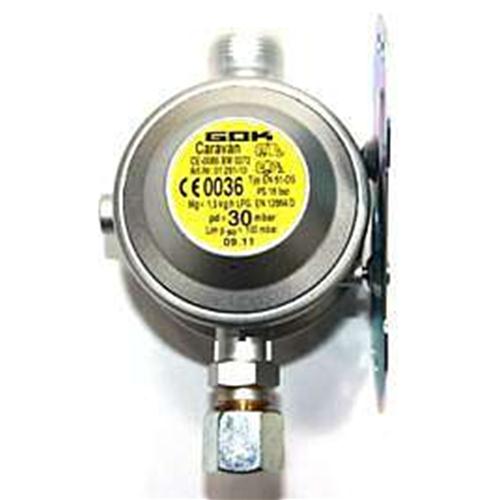 REGOLATORE GAS 30MB 1.5KG/H FISS. A PARETE ING.10MM