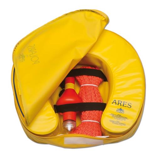 KIT “POLARIS” SALVAGENTE “ARES" GIALLO + CONTENITORE + CIMA 30MT E BOETTA