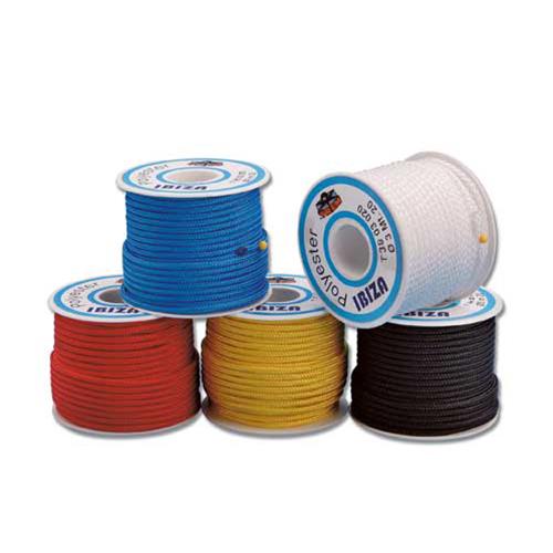 “IBIZA UNI COLOR” DOPPIA TRECCIA POLIESTERE Ø MM.3 BLU BOBINA 20MT