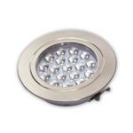 FARETTO 12V DA INCASSO LED Ø65MM CON LENTE DI DIFFUSIONE SATINATO 18 LED