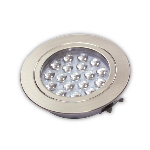 FARETTO 12V DA INCASSO LED Ø65MM CON LENTE DI DIFFUSIONE SATINATO 18 LED