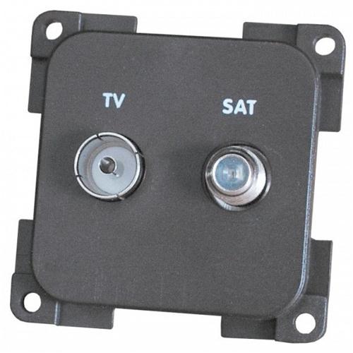 PRESA TV+SAT (TV 9,5 75OHM+SAT F 75OHM) MARRONE MPTVS/M