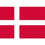 BANDIERA IN POLIESTERE 30X45CM DANIMARCA