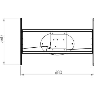 GAMBA PER TAVOLO TELESCOPICA CON TRASLATORE 4 DIR. GALAXY 730/338MM