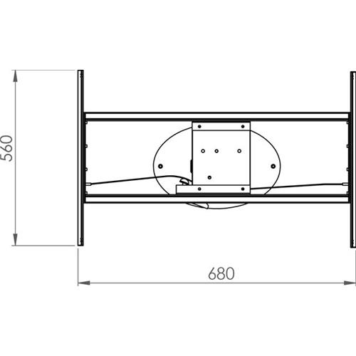 GAMBA PER TAVOLO TELESCOPICA CON TRASLATORE 4 DIR. GALAXY 730/338MM