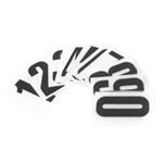 NUMERO ADESIVO 8CM TARGA "6-9" NERO