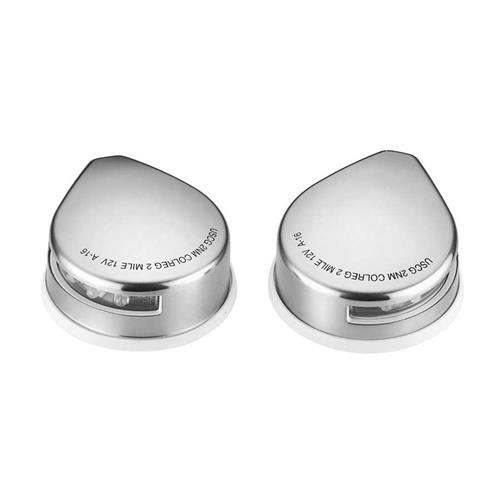 FANALI LED 12V ROSSO SX 112,5° + VERDE DX 112,5° INOX