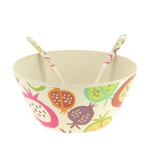 INSALATIERA CIOTOLA CON 2 CUCCHIAI IN FIBRA DI BAMBOO DIAM.255MM GRENADE