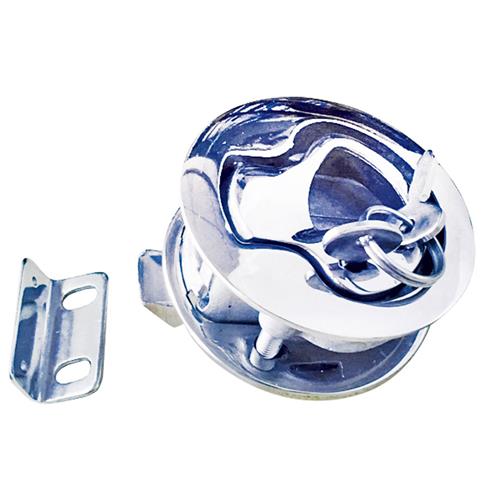 MANIGLIETTA SPORTELLO INOX Ø62X50 12-18MM CON SERRATURA