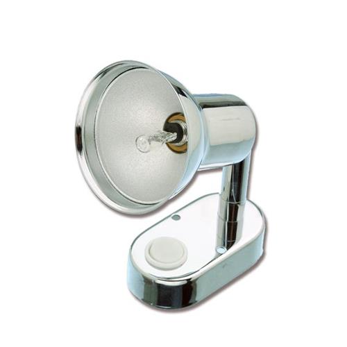 FARETTO 12V DA APPOGGIO ALOGENO 40X75MM ORIENTABILE CROMATO