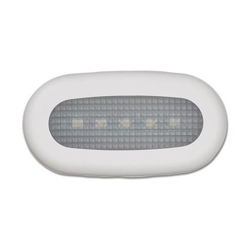 LUCE DI CORTESIA 12V DA APPOGGIO LED 72X37MM 5LED 0.4W BLU